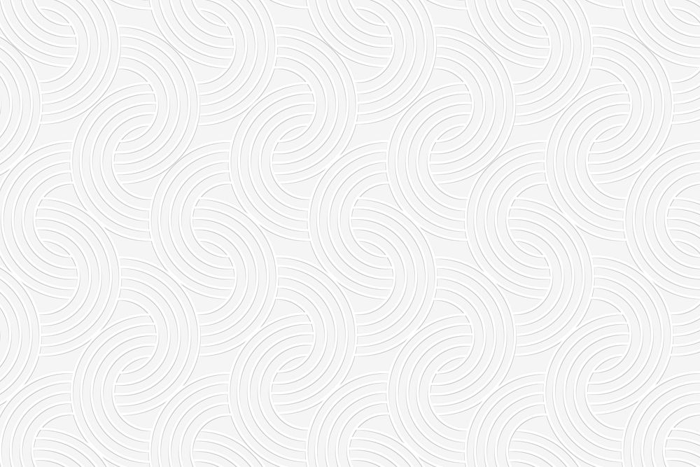 Seamless white interlaced rounded arc patterned background design resource vector
