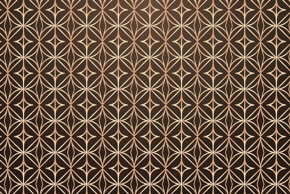 Seamless golden round geometric patterned background design resource vector
