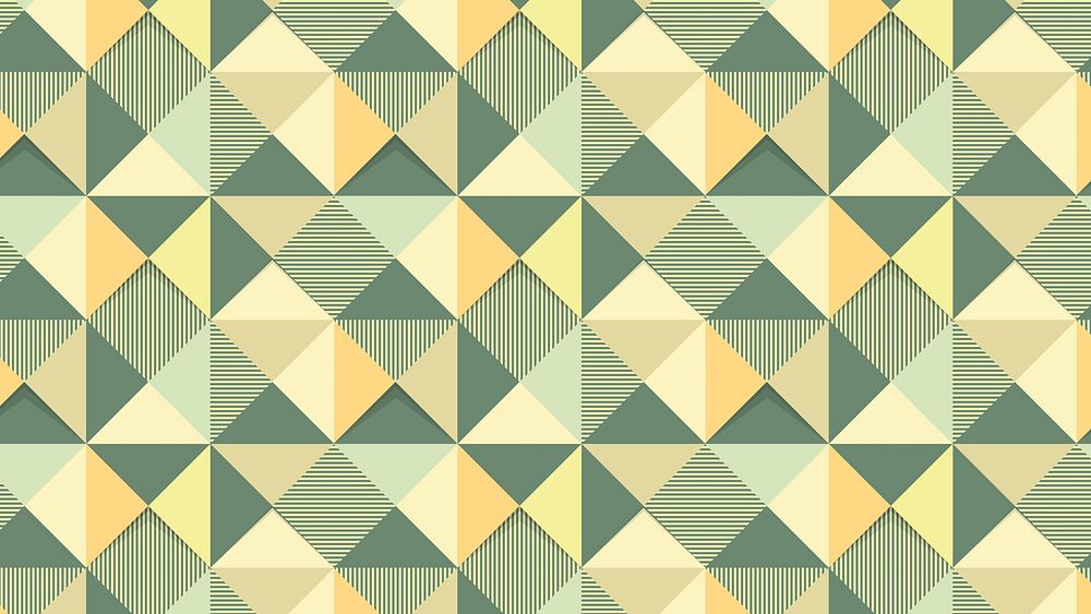 Green geometric triangle patterned background design resource