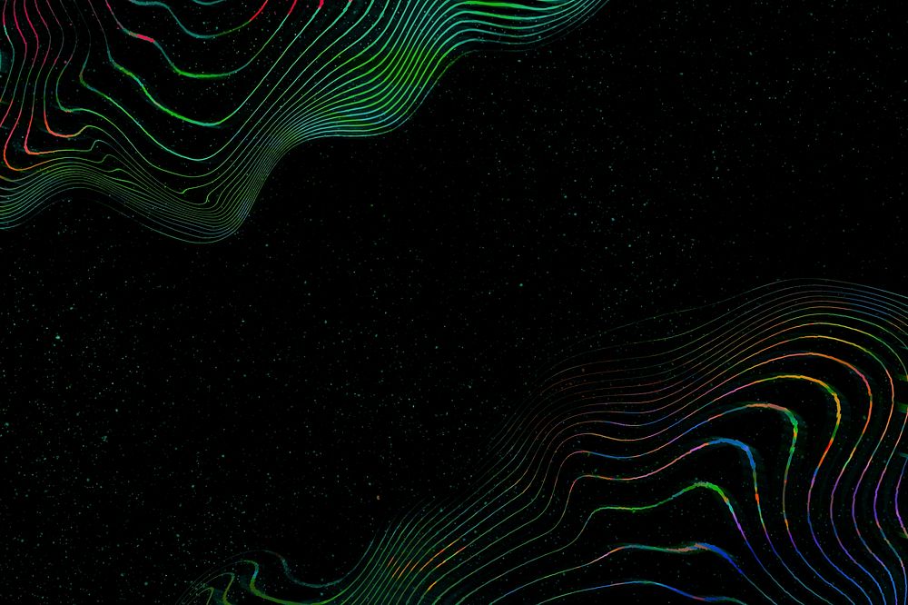 Green 3D abstract wave pattern background