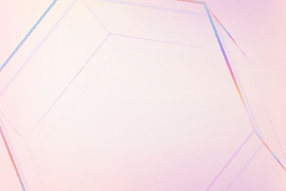 Pink psd geometric hexagonal prism