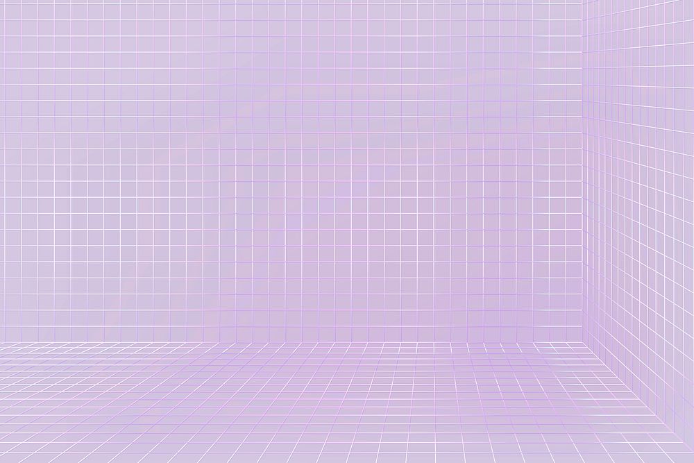 3D vector wireframe grid room background