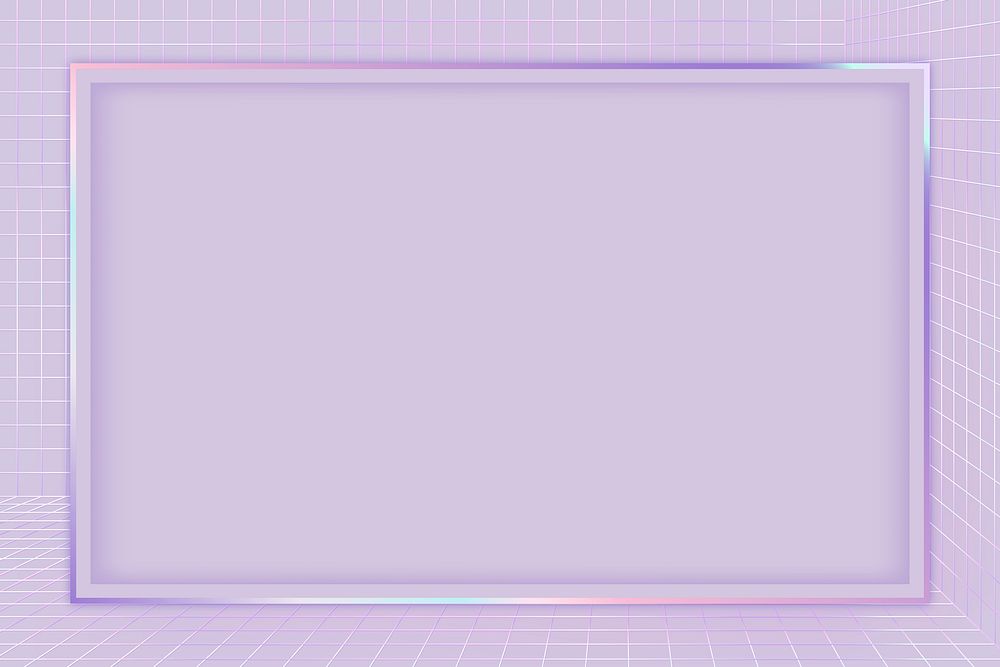 Purple psd 3D grid patterned frame