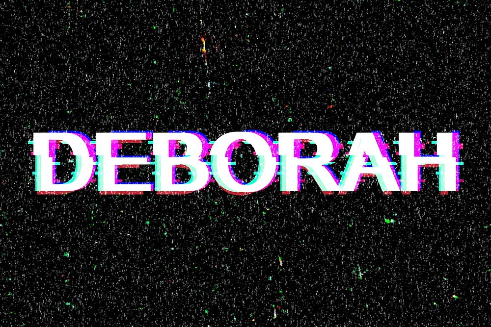 Deborah female name typography glitch effect
