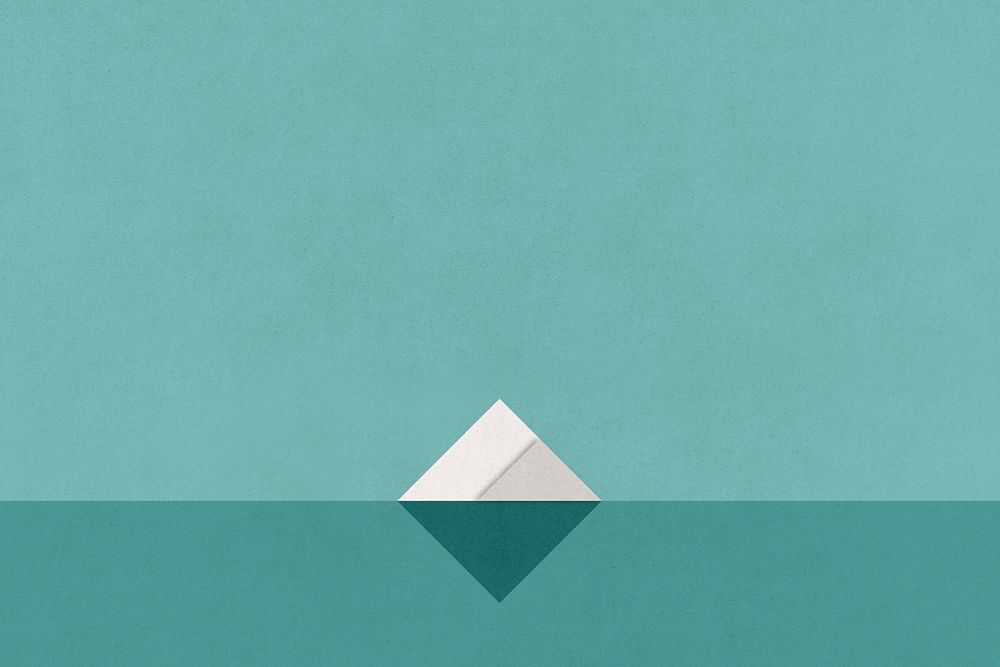 Landscape iceberg retro color minimal poster style