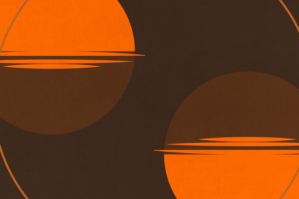 Retro circles background geometric minimalist vintage poster style