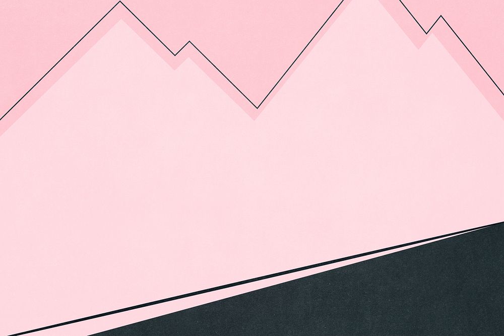 Pink mountains wallpaper retro color minimal poster style