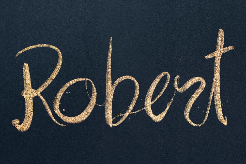 Robert sparkling gold psd font typography