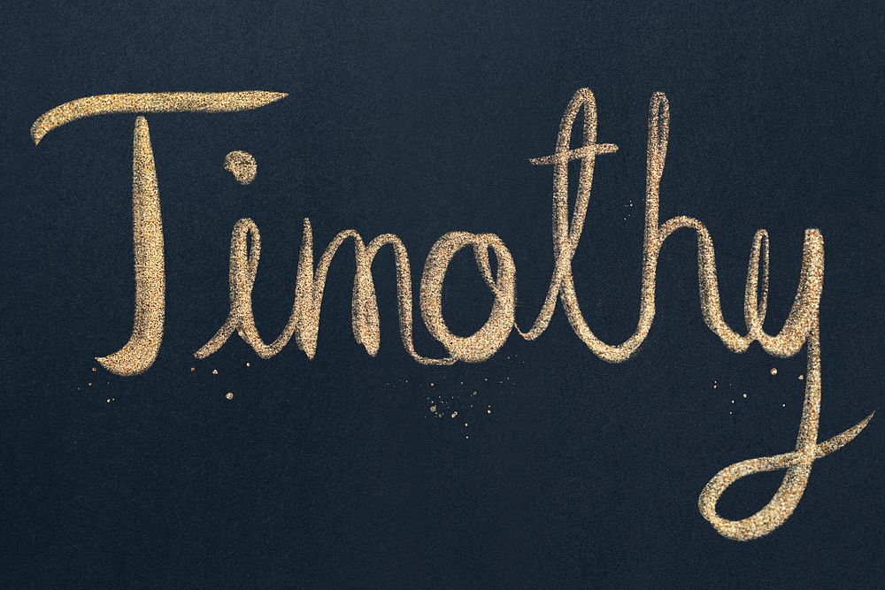 Timothy sparkling gold psd font typography