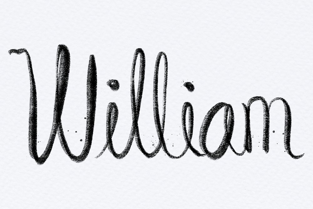 William hand drawn psd font typography