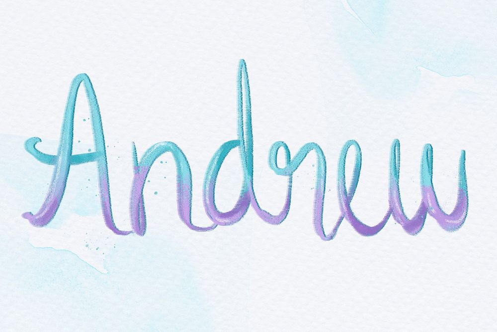 Andrew two tone psd typography script