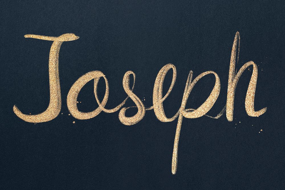 Joseph sparkling gold font psd typography