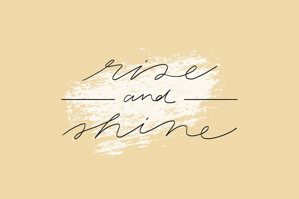 Rise and shine text vector