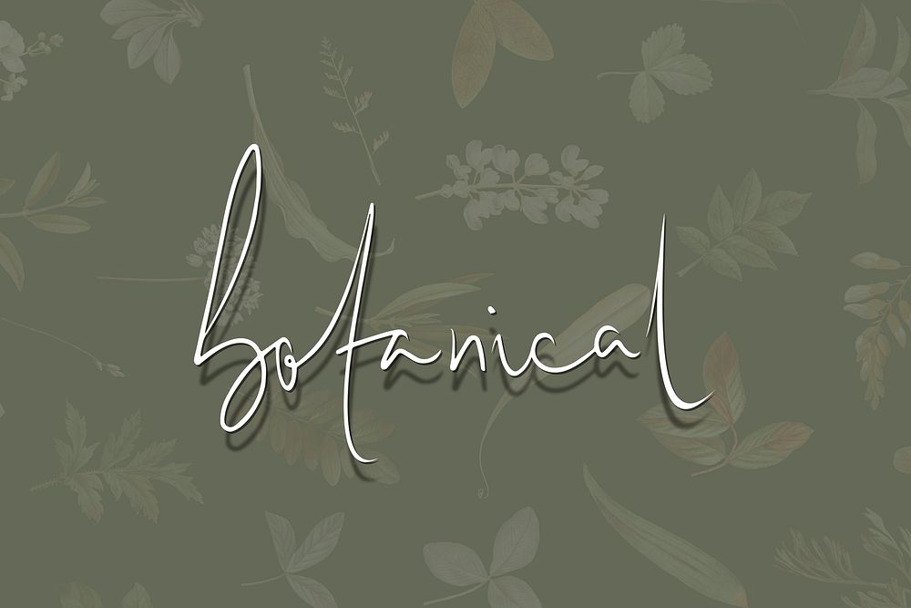 Botanical on a floral background vector 
