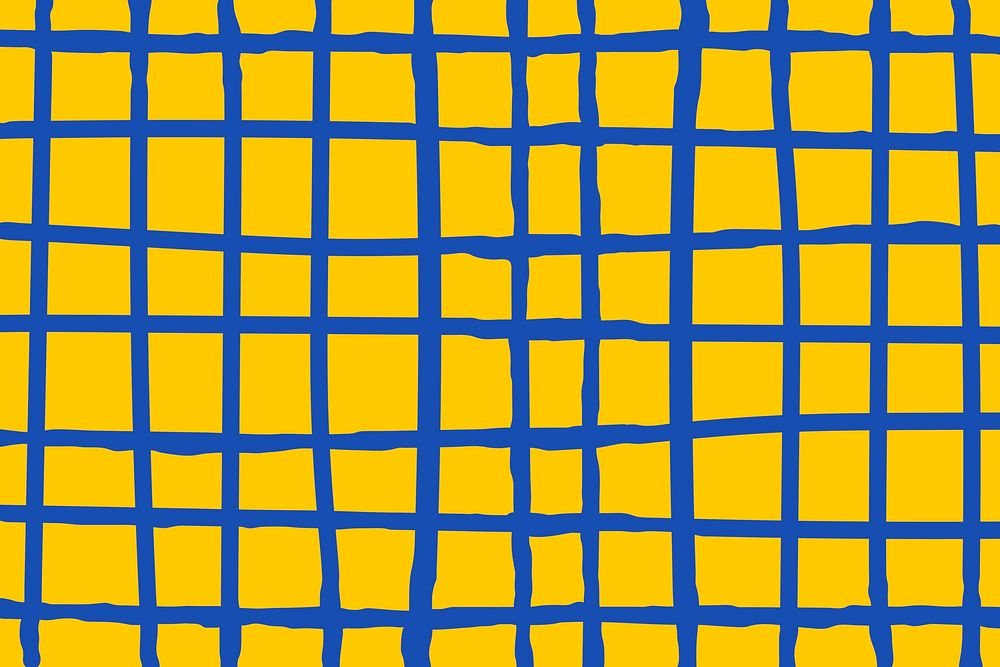Wallpaper of blue grid vector on yellow background