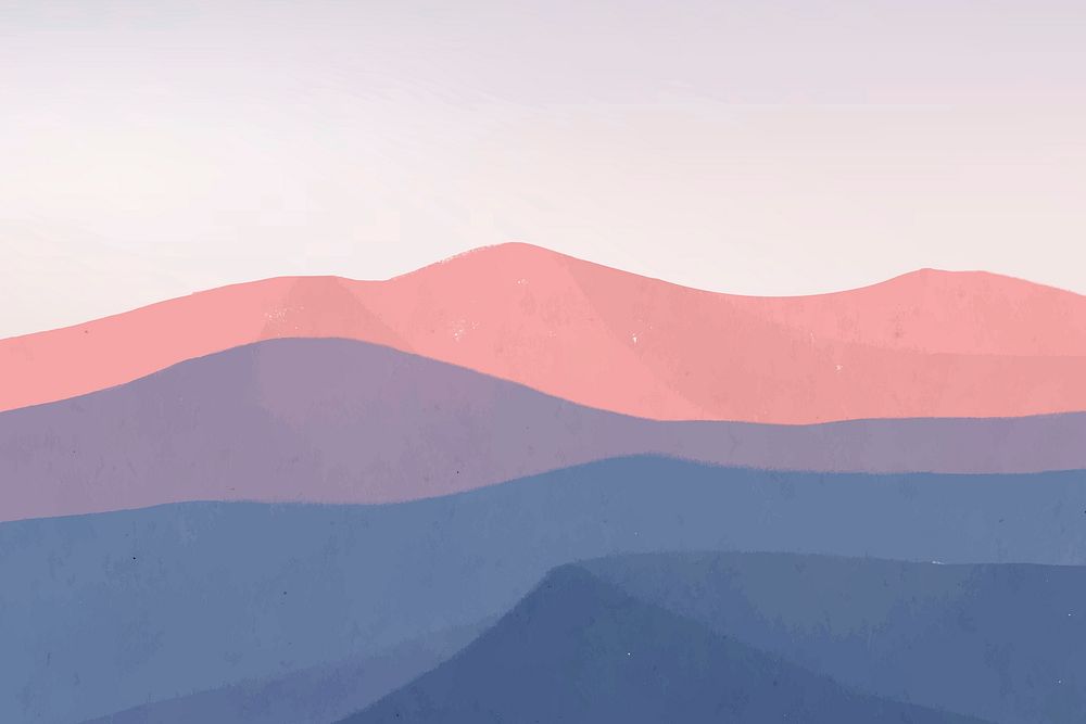 Landscape background of mountains vector during dawn illustration