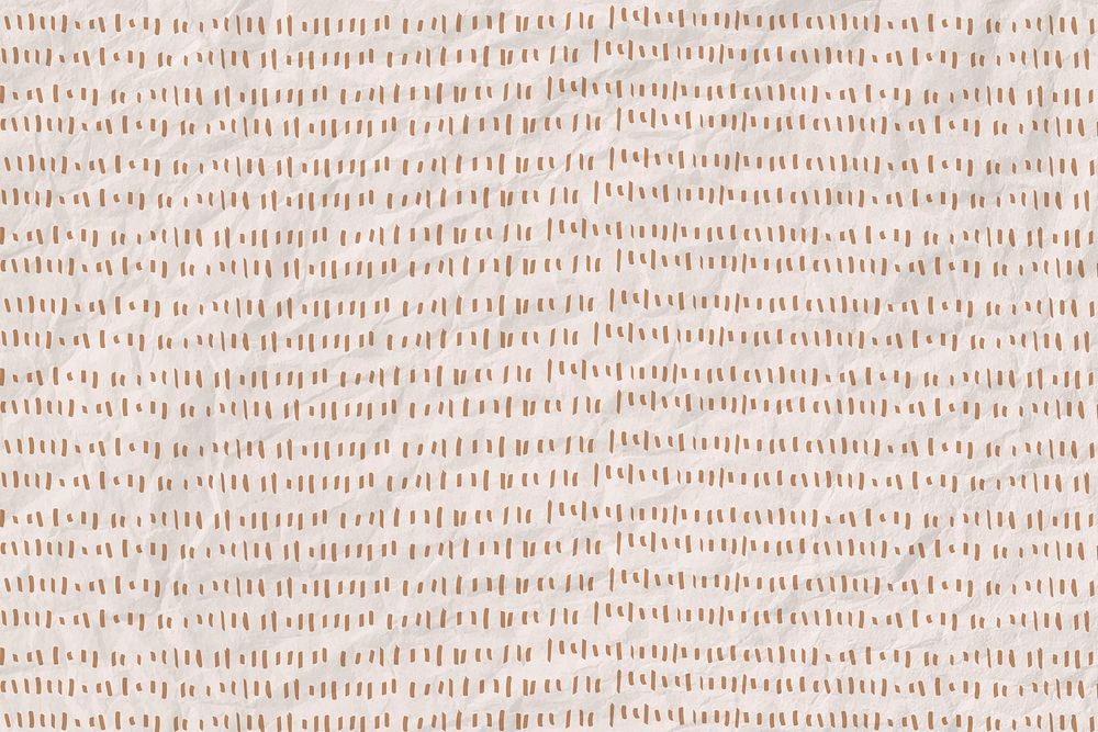 Gold dashed line pattern psd on crumpled paper textured background
