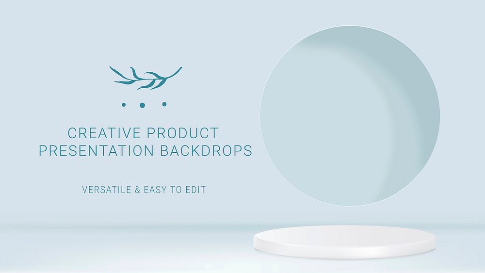 Product backdrop editable template vector in minimal style