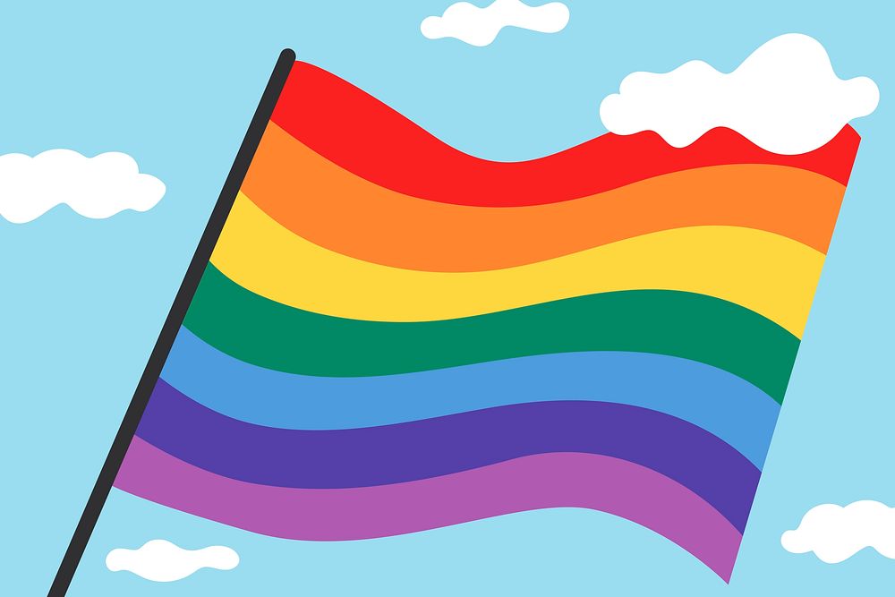 Rainbow pride flag psd background