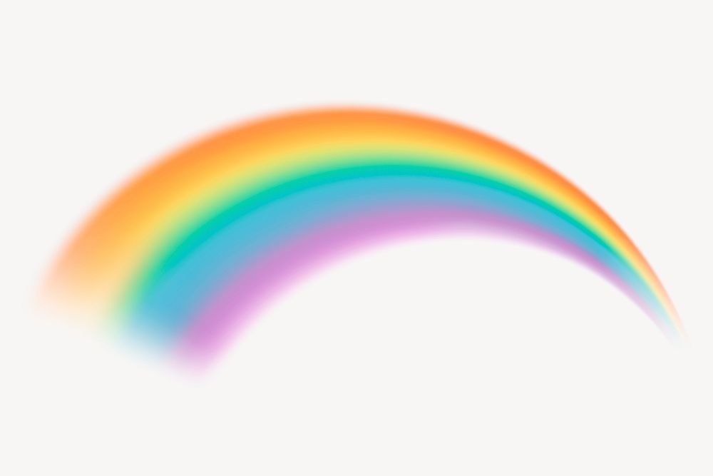 Beautiful rainbow element graphic psd