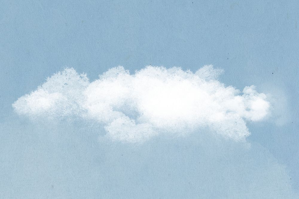 White cloud illustration psd in blue sky