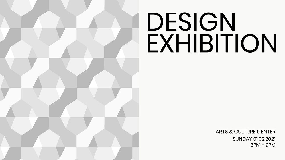 Design exhibition geometric template vector ad banner geometric modern style 