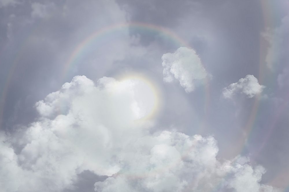 Sky background with sun halo