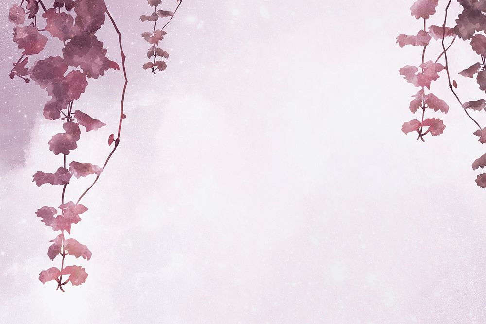 Aesthetic leaves psd on pink background