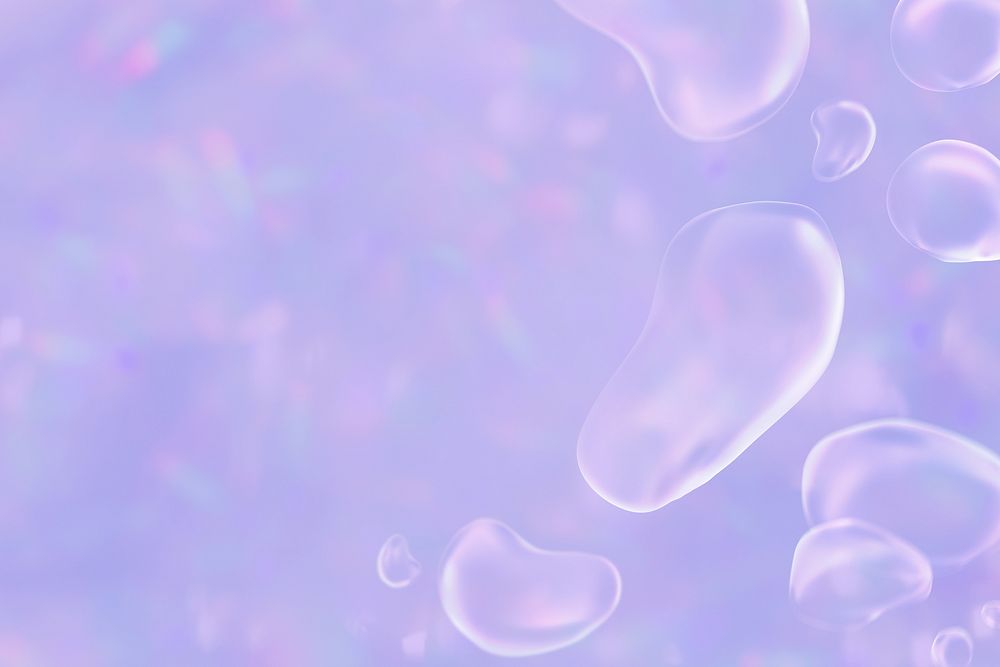 Aesthetic water bubble banner background