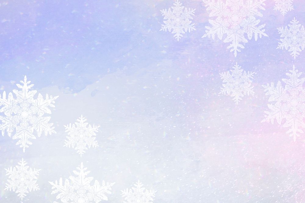 Snowflakes psd on winter border background