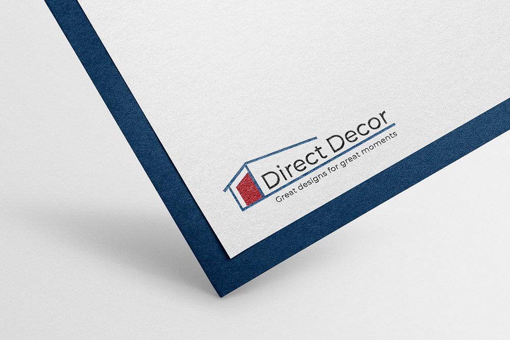 Logo mockup PSD paper, realistic modern design