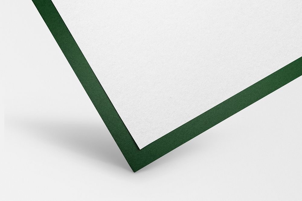 Paper corner, business letterhead closeup with design space