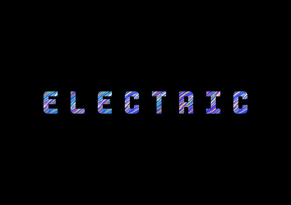 'Electric' typography vector