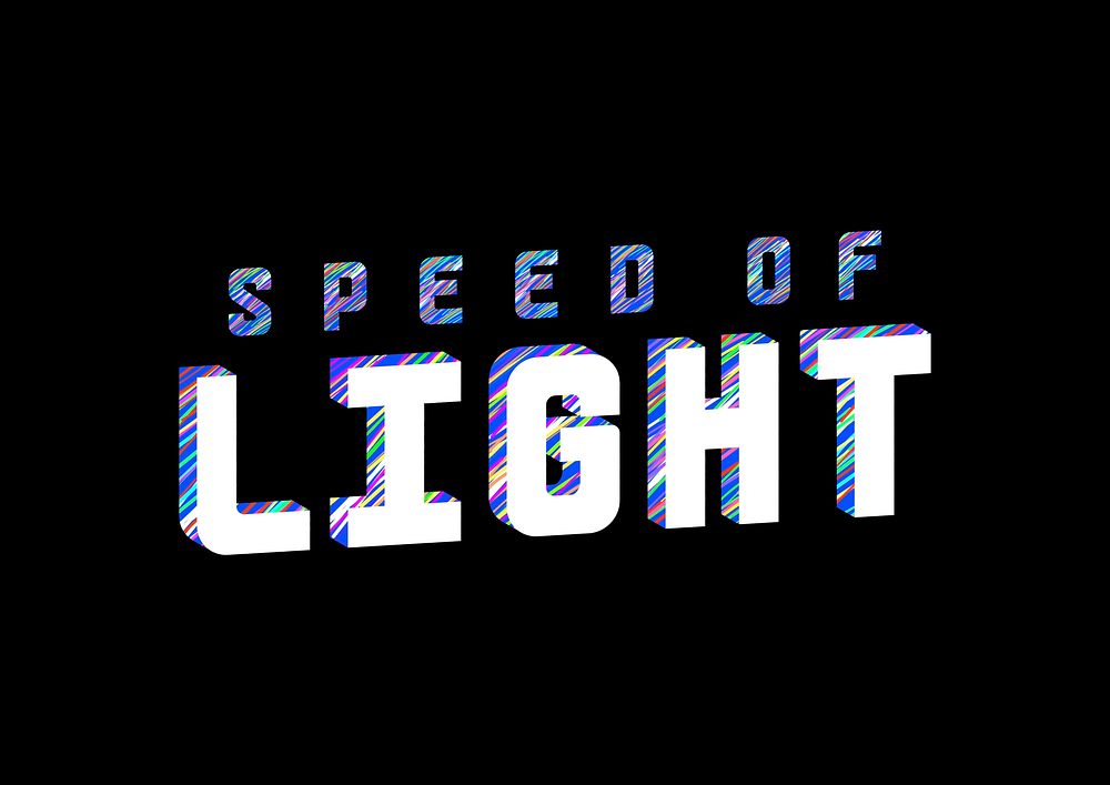 'Speed of Light' typography vector