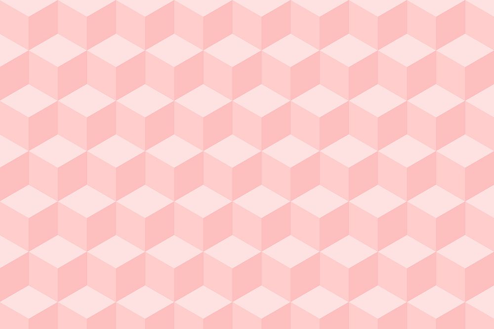 Geometric background psd in pink cube patterns