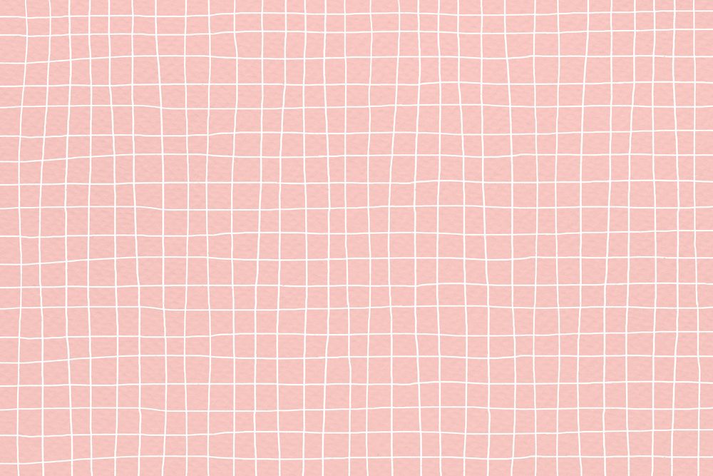 Grid background vector in pink color