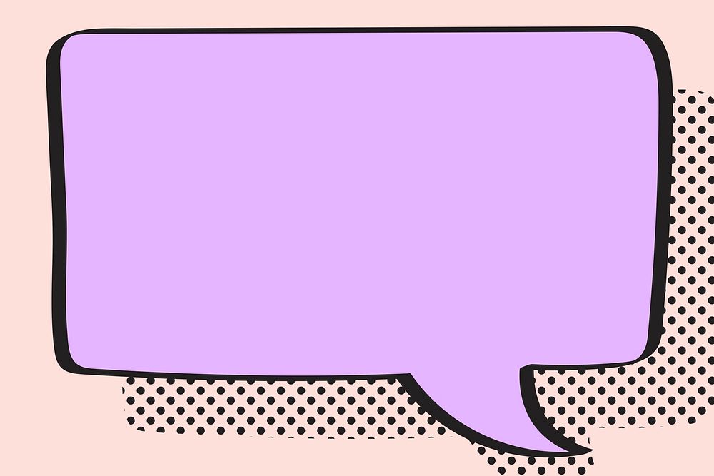 Background psd comic speech bubble, cartoon halftone style