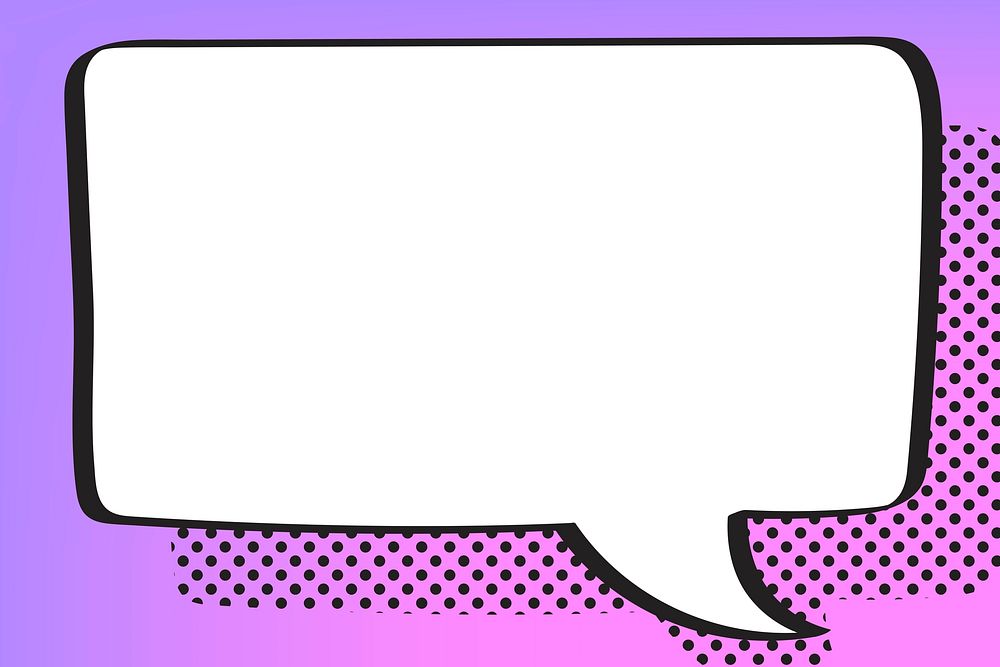 Background vector comic speech bubble, cartoon pop art style