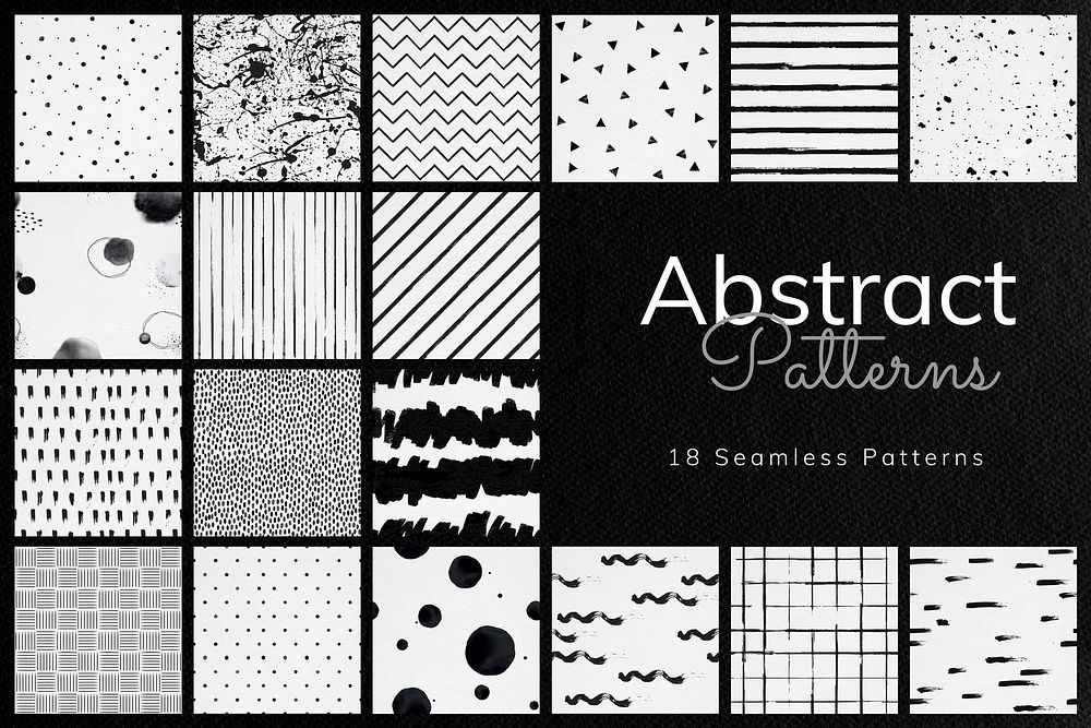 Seamless pattern vector of ink brush textured background