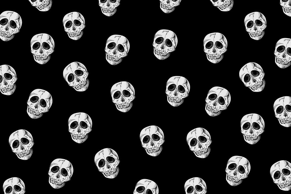 Psd vintage skull pattern background