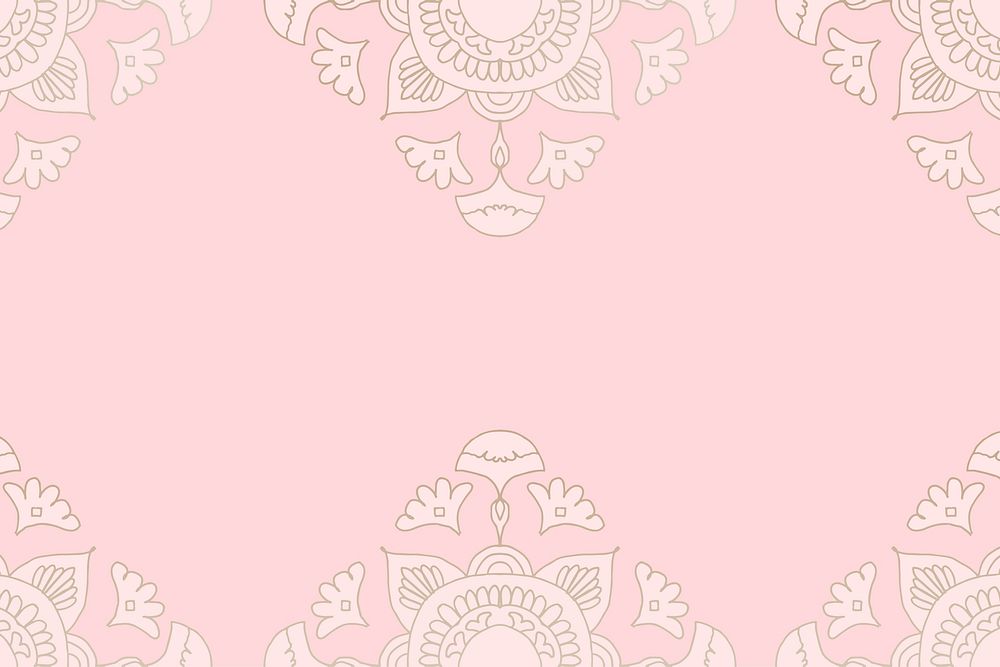 Pink Diwali Indian mandala background