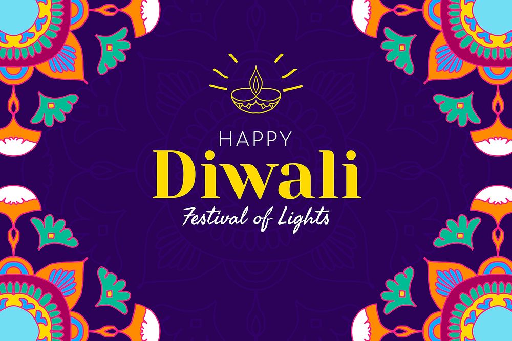 Template Diwali festival vector banner