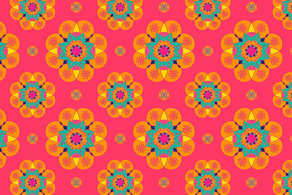 Indian rangoli mandala psd pattern background