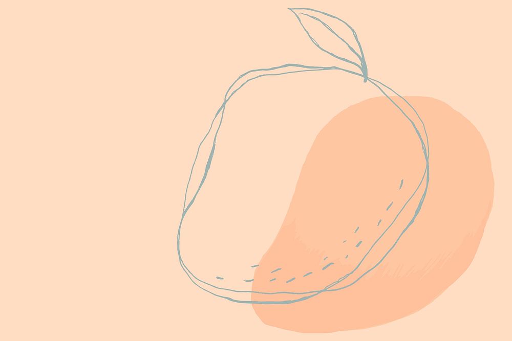 Fruit doodle mango vector design space