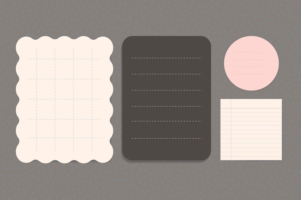 Office stationery notevector set