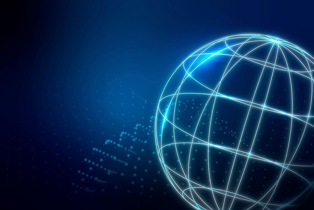 Global network connection vector background