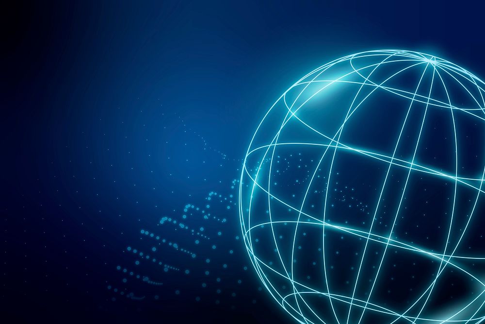 Abstract global network connection psd background