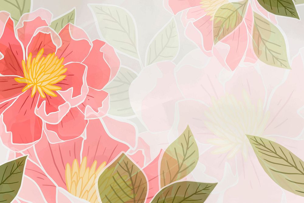 Hand drawn rose background vector