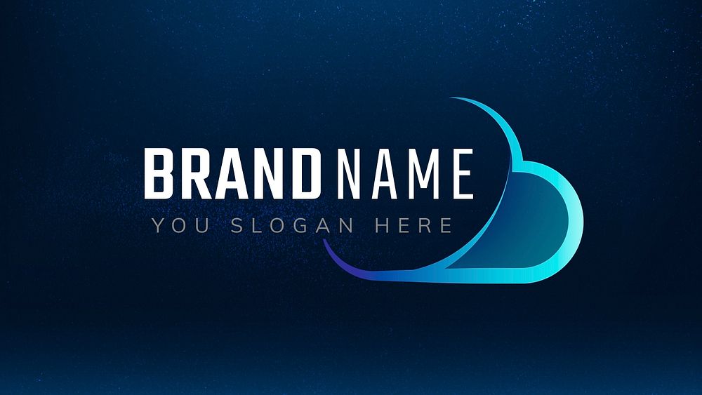 Brand name logo psd, professional blue design