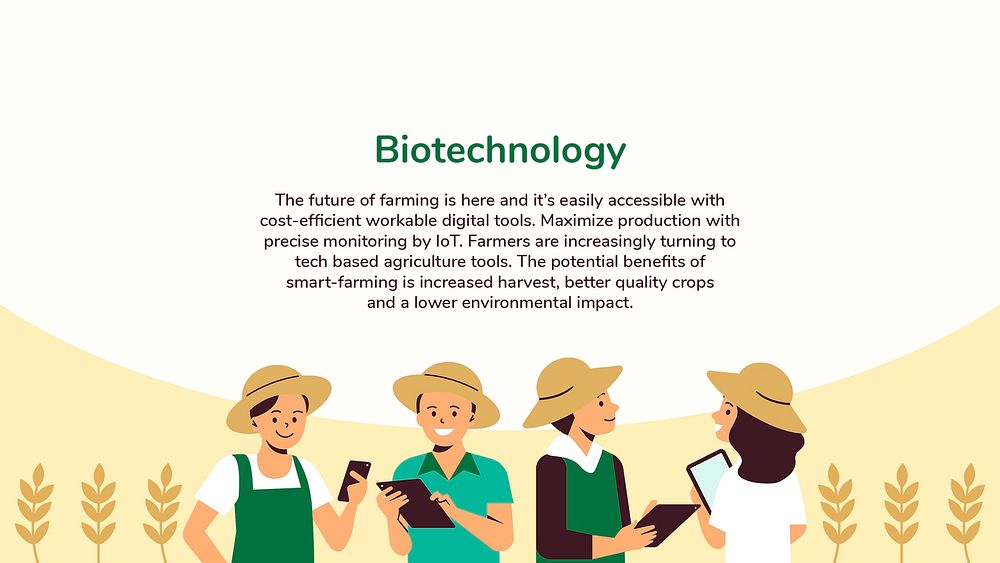 Agricultural biotechnology psd editable presentation template